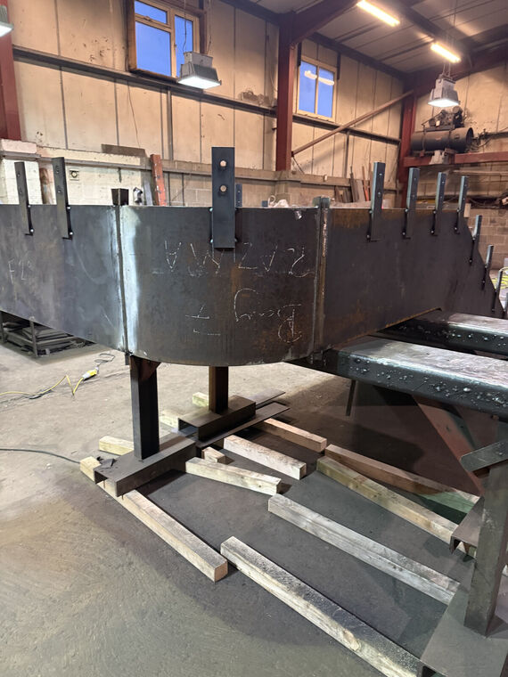 Structural steel platform, close detail